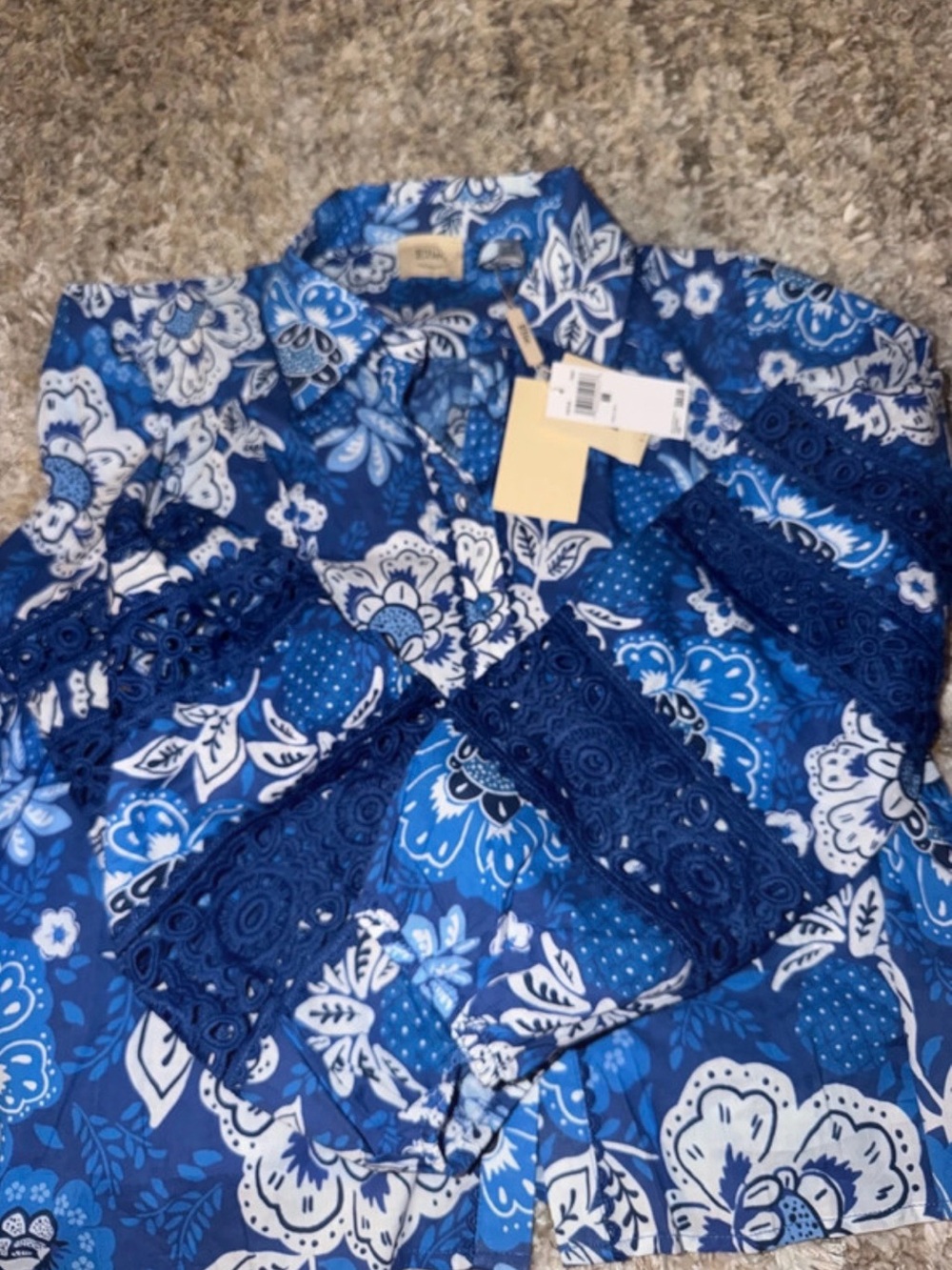 Blue Floral M Shirt by